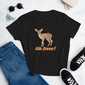 Oh Deer! Women's Fitted short sleeve t-shirt