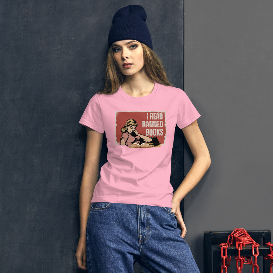 I Read Banned Books Women's Fitted short sleeve t-shirt