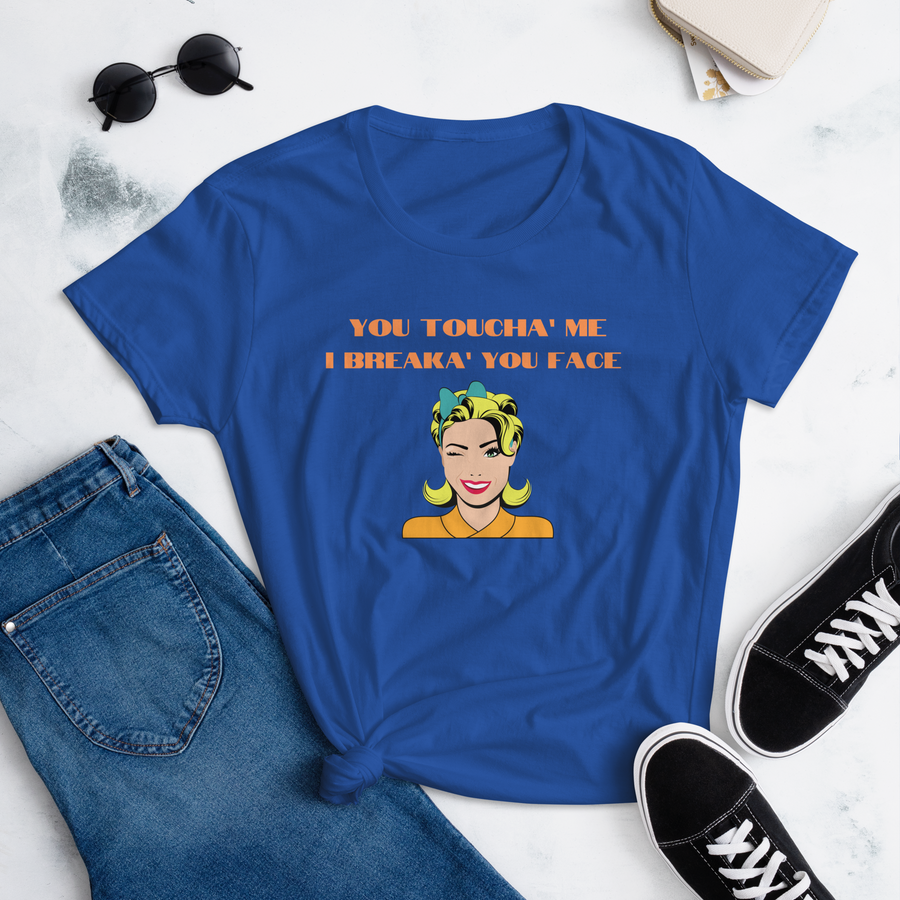 I Breaka You Face Women's Fitted Tee short sleeve t-shirt