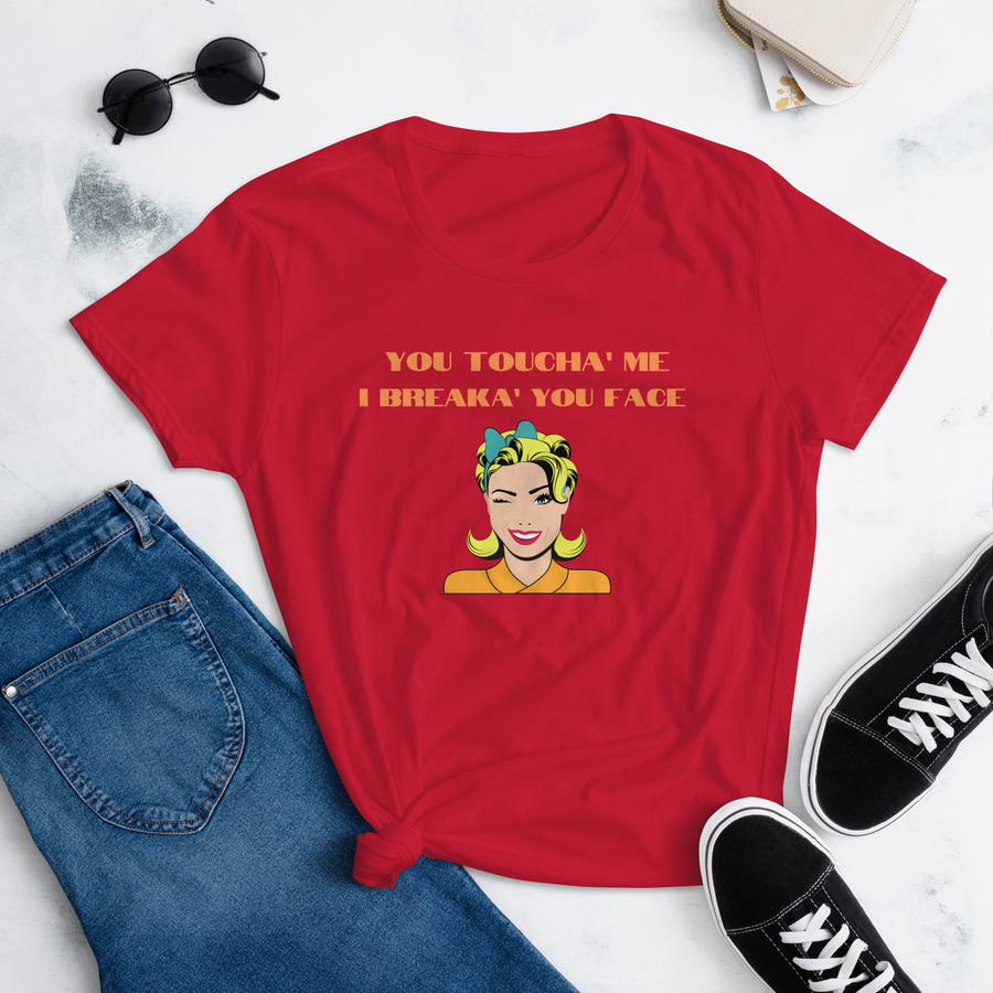 I Breaka You Face Women's Fitted Tee short sleeve t-shirt