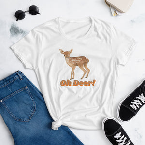 Oh Deer! Women's Fitted short sleeve t-shirt