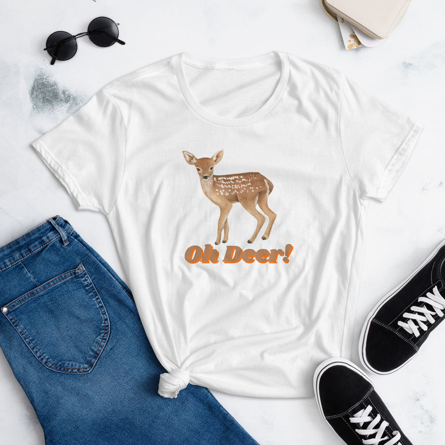 Oh Deer! Women's Fitted short sleeve t-shirt