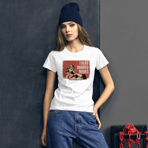 I Read Banned Books Women's Fitted short sleeve t-shirt