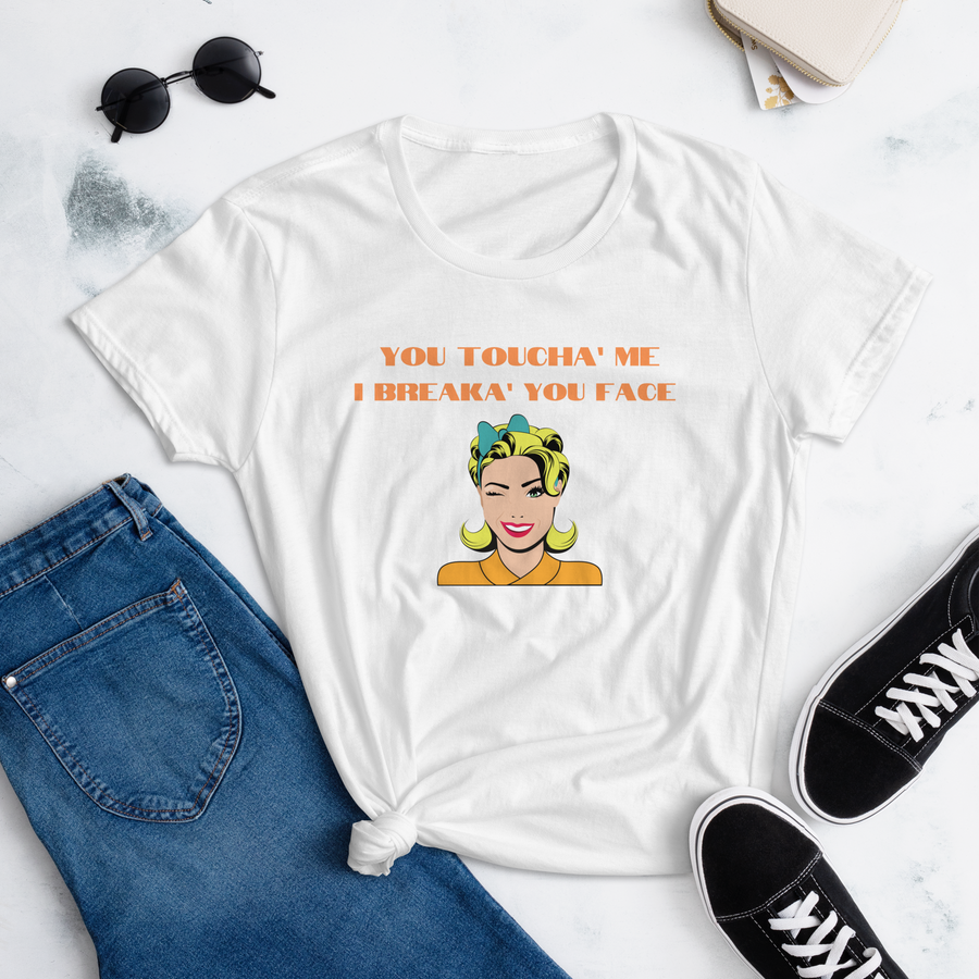 I Breaka You Face Women's Fitted Tee short sleeve t-shirt